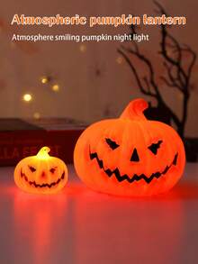 Novelty Smiling Pumpkin Lamp, Holiday Atmosphere Decorative Night Light, Suitable For Festivals, Parties, Rooms, Living Rooms, Birthday Decor Lighting Ornament, Smiling Pumpkin Atmosphere Night Light - Jack-o'-lantern - View 4