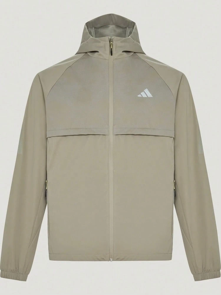 Adidas Chaqueta con capucha de punto ARN SHLD WIND J para hombre KY4916 - Púrpura polvoriento - Ver 1