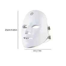 Aparelho de Cuidados com a Pele Facial 7 em 1, Instrumento de Beleza LED de Luz Vermelha, Interface USB, Bateria de Grande Capacidade de 400mAh, Adequado para Casa, Escritório, Viagem, Yoga e Outras Ocasiões, Ferramenta de Beleza, Presente de Feriado - Branco - Visão 5