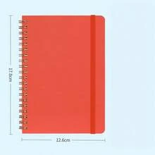 Spiral Bound B6 Notebook With Colorful Thick Inner Pages, Diary, Planner, Memo Pad, Coil Notebook - Multicolor - View 5