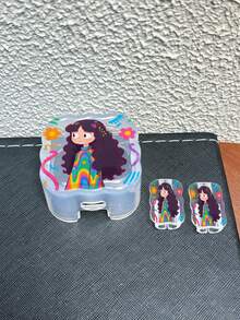 3件組數據線英國插頭充電器波浪圖案保護套 小女孩設計 相容英國標準 Apple 20W 快充充電器 英國標準充電器 防斷裂充電器保護套 - 彩色 - 查看 3