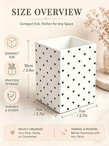 1pc Heart Pattern Multi-Functional Storage Organizer Box - Cutlery Storage Box, Desktop Organizer (Suitable For Storing Cutlery, Straws, Tea Bags, Pens, Remote Controls); Compact And Space-Saving, Suitable For Kitchen, Office, Living Room (Please Note The Size Before Ordering) - Multicolor - View 2
