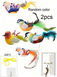 Cat Toys, Realistic Bird Sound Simulation, Adjustable, Indoor Cat Play And Chase Interactive Toy, Up And Down Shaking Sound, Birthday Gift, Holiday Gift - View 17