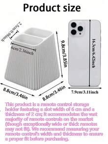 1pc Vertical Remote Control Holder, Decorative Storage, Vertical Stripe Design, Easy Access, Suitable For TV, Air Conditioner And Other Household Remote Control Storage, Dorm Storage, Desktop Organization, Best Gift For Friends - Multiple Styles - View 5