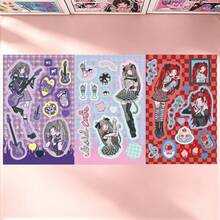6 Peças Conjunto de Adesivos de Menina Cartoon, [Adesivos Decorativos de Menina Cartoon Doce & Legal] - Adesivos Decorativos Fofos e Altamente Atraentes para Scrapbooking e Planejador - Adequado para Scrapbooks, Planejadores, Decoração de Garrafas de Água - Compatível com a Série de Adesivos Decorativos Felizes, Adesivos Fofos, Decoração de Planejador, Design Criativo, Padrões Coloridos, Suprimentos de Scrapbooking, Adesivo Durável, Artesanato Feito à Mão - Multicolorido - Visão 11