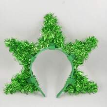1 Stück Weihnachtsbaum-Haarreif, grüner Metall-Draht-Haarreif mit Sternen und Bommeln, Erwachsenen-Feiertagsparty-Kostüm-Haaraccessoire, Feiertags-Fotorequisite, Weihnachtsbedarf - Mehrfarbig - Übersicht 6