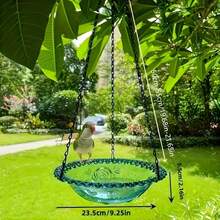 1pc Hanging Bird Bath And Feeder, Outdoor Bird Food Tray, Bird Feed Rack, Garden Decorative Bird Feed Rack - A - View 8