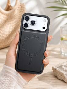 1件酷炫3D壓紋磁吸手機殼，舒適皮革Apple手機殼，Apple 17 Pro Max手機殼支持車載支架，便攜式Apple無線充電手機配件，高端Apple 17手機殼，個性化男士Apple手機殼，智能手機殼兼容車載支架，高端商務Apple 16 Pro手機殼，壓紋Apple 16手機殼，防震無線充電手機殼，Android手機保護殼，便攜式手機保護套，可愛手機殼禮物選擇 - 黑色 - 查看 2