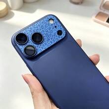 藍色相機鏡頭保護蓋，防刮全方位保護，相容 iPhone 17 Pro/17 Pro Max，藍色豹紋圖案，送給家人的驚喜禮物 - 豹紋藍 - 查看 7