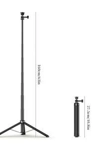 160 Cm Motion Camera/Mobile Phone Tripod Selfie Stick, Ground-Contacting Automatic Pop-Up Portable Stand, Magnetic Quick-Release And Other Accessories Available For Selection. Compatible With DJI, . Suitable For Travel Video Shooting. - Multicolor - View 9
