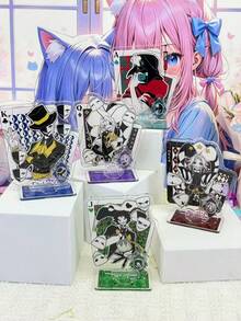 Stand Badut Akrilik 10cm, 3 Bagian, Merchandise "Freaky Circus". Stand Pajangan Karakter Lucu, Merchandise Komik, Hadiah Kreatif, Kerajinan Tangan, Perlengkapan Kantor, Dekorasi Meja - Hadiah Sempurna untuk Anak Perempuan. - B - View 1