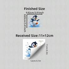 1Pc Cute Penguin Glow In The Dark Wall Sticker, Self-Adhesive Luminous Cartoon Wall Decal For Kids Room Bedroom Light Switch Home Decor - Multicolor - View 12