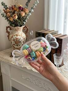 (Reusable Packaging Box) Candy-Shaped Transparent Plastic Dessert Box With Lid, Clear Individual Mousse Cake Container, Wedding Birthday Party Favor Snack Packaging Box - Multicolor - View 3