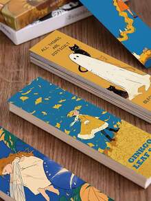 SCXXBSW 30pcs Cartoon Paper Bookmark: Retro Fairy And Ghost Doodle Illustration Decorative Page Holder-Perfect As A Gift For Friends And Travel Enthusiasts - Bookmark - View 6
