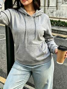 Plus Size Sweatshirts & Hoodies - Grey - View 3