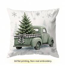 4pcs/1pc Christmas Snowflake Christmas Tree Pattern Pillow Case, Single-Sided Printed Pillow Case, Suitable For Living Room Bedroom Home Decor, All Season Pillow Case - Multicolor - View 15
