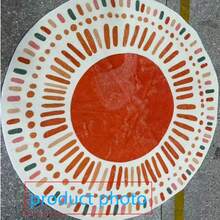 1pc Bohemian Style Sun-Shaped Decorative Rug, Minimalist Geometric Aesthetic Design, Decorative Carpet, Doormat, Small Rug, Carpet, Mat, Home Decor, Area Rug, Outdoor Mat, Bedroom Rug, Washable Rug, Artistic Rug With Ins Vibe, Modern Minimalist Soft Furnishing Accent - Multicolor 1 - View 10
