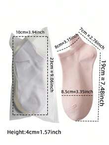 5 Pasang Kaos Kaki Pendek Wanita - Katun Murni, Menyerap Keringat, Bernapas - Ujung Kaki Tanpa Jahitan, Tidak Mudah Berbulu, Cocok untuk Aktivitas Luar Ruangan, Olahraga Bersepeda, Cocok untuk Musim Semi, Musim Panas, Musim Gugur (Warna Acak) - MultiWarna - View 3