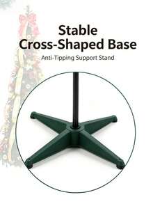 1.8 M Collapsible Artificial Christmas Tree, Quick & Easy To Assemble, Fold‑Up Xmas Holiday Decor Tree With Stable Stand For Indoor Home Party Decoration - Christmas Tree - View 5