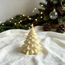 1pc Christmas Tree Candle Decoration Mold, DIY Clay Mold, Christmas Gifts, Suitable For Making Drip-Style Plaster Candles, Aromatherapy Products, Christmas Decor, Silicone Mold - Multicolor - View 2