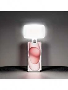 Portable Clip-On Selfie Fill Light, Suitable For Phone Camera And Video Conferencing, With 3 Lighting Modes, Rechargeable And Portable; Compatible With Laptop, Phone, Tablet, Zoom Meetings And Makeup, Ideal For Selfie And Live Streaming - A - View 2