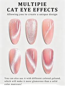 3-In-1 Rhinestone Cat Eye Nail Magnet Stick, Includes Double-Head Nail Magnet Tool, Multifunctional Magnetic Nail Art Tool For Arc Wide, French, Glass Bead Cat Eye Effect, Double-Ended Strong Magnet Nail Rod For DIY Salon Manicure - Multicolor - View 8
