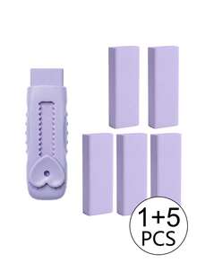 Customizable Retractable Erasers, Personalized Pencil Rubber Erasers For Drawing, Student Stationery Back To School Gift, Multi-Functional Art Erasers For Office School Students Classroom Rewards - Purple - View 23