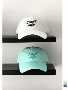 Soft Top Candy Color Cool Fashion Letter Baseball Cap For Women, Spring/Summer Outdoor Sun Protection Quick-Dry Breathable Sports Sun Hat For Travel, Back To School - Doesnt Letters - View 6
