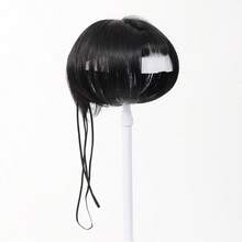 Cute Funny Bob Hair Wig Headpiece For Dogs, Pet Bangs Hair Accessory Prop - Natural Black - View 4