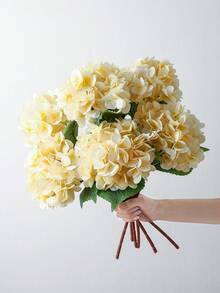 18/9/1件 淡黃色人造繡球花，適用於婚禮、新娘花束、居家房間裝飾、秋季造型、萬聖節、派對、臥室、浴室、桌面陳列、戶外場景、返校主題、牆面裝飾與辦公空間 - 淡黃色 - 查看 9