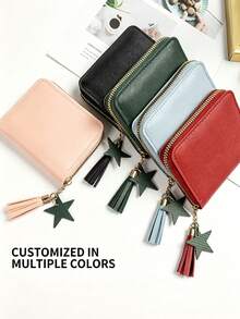 Customizable PU Leather Wallet, Includes Zipper Wallet, Large Capacity Wallet, Credit Card Holder And ID Card Holder, Unisex, Ideal Gift - Multicolor - View 4