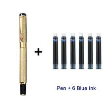 High-Quality Golden Metal Fountain Pen / Equipped With Smooth Nib, Ink Cartridge And Converter / Suitable For Students, Professionals And Office Signatures (Fashionable Writing Tool) - Pen - View 13