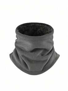 1pc Men's Winter Neck Warmer Hat Outdoor Cycling Scarf Thickened Fleece Warm Face Mask Windproof Dustproof Neck Gaiter - Multicolor - View 8