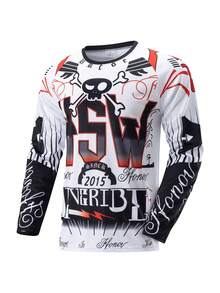 HISERWA Men's Motorcycle Training Gear: Quick-Dry, Breathable Long-Sleeve T-Shirt; Off-Road Motorcycle Riding Gear; Mesh Fabric; Durable And Long-Lasting - White - View 10