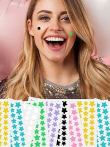 480pcs Star-Shaped Acne Patches, Absorbs Whiteheads, Deep Cleans Blemishes, Suitable For Face And Body, Fragrance-Free, Daily Local Use, Suitable For All Skin Types - Multicolor - View 2