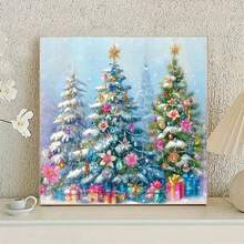 1PC DIY 5D Diamond Painting Kit Christmas Tree Pattern - Round Full Drill Art Mosaic Craft, Home Wall Decor, Unframed - No Frame - View 2