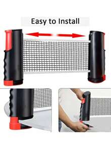 All-In-One Portable Table Tennis Set: Quick Setup, Paddles, Balls And Expandable Net, Convenient For Indoor/Outdoor Entertainment, Beginner Dual Paddles Adult Outdoor Sports Equipment, Used For Table Tennis Trainer And Paddle Sports, Table Tennis Ball Color Random - Multicolor - View 2