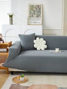 1pc Jacquard Sofa Cover, Thick Short Plush Elastic Non-Slip Sofa Protector, All-Season Use, Pet-Proof Stain-Resistant, Removable Sofa Cushion Protection, Machine Washable, Suitable For Living Room, Bedroom, Outdoor, L-Shaped Chaise Lounge, 1/2/3/4 Seater Sofa - Dark Grey - View 5