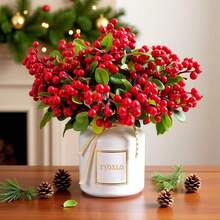 3PCS Red Berry Christmas Tree Branches, Christmas Tree Decoration, DIY Christmas Decoration, Wedding Winter Home Decoration, Fake Plants, Autumn Decoration, Bedroom Decoration, Christmas Decoration - Red - View 4