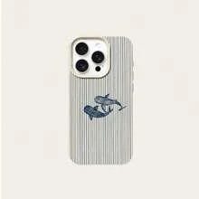 條紋海星圖案時尚手機殼，適用於 iPhone 16/17/16 Pro/16 Plus/16 Pro Max，生日禮物、週年紀念 - 彩色 - 查看 3