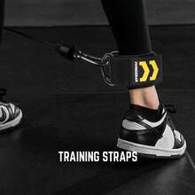 FIVING Ankle Straps For Cable Machine, Padded Adjustable Cuff Glute Leg Hip Kickback, Gym Workout Men Women - Multicolor - View 7