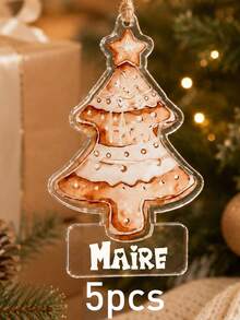 Custom Name Christmas Ornaments, Festive Tree Decor, Personalized Hanging Pendant, Customized Christmas Gift, Customizable Kids Room Decor, Boy, Girl - Style a - View 10