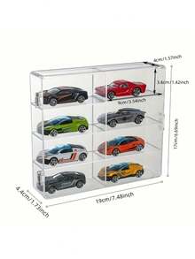 1pc High-Quality Transparent Acrylic 8-Compartment Display Box, Multi-Functional Art Supplies Storage & Carrying Box, Practical Desktop Organizer, Keeps Desktop Tidy, Suitable For Daily Desktop Use - Multicolor - View 6