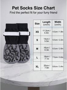 4pcs Anti-Slip Dog Socks, Double-Sided Grip Soft & Breathable, Noise-Reducing Non-Slip, For Medium To Large Dogs And Senior Dogs, Indoor Pet Socks And Leg Protection - Multicolor - View 5