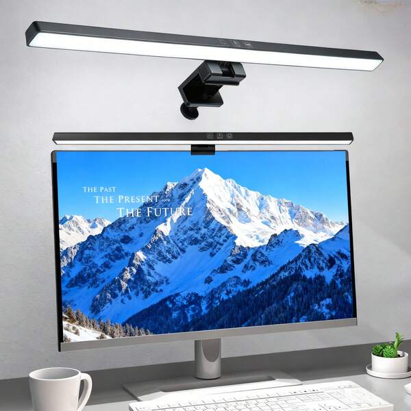 LED Laptop Screen Hanging Light, Computer Screen Suspension Lamp, Eye-Caring Gaming Desk Lamp, Gaming Fill Light, USB Powered Reading Lamp, 3 Adjustable Color Temperatures, 2 Sizes, Suitable For Home/Office/Gaming