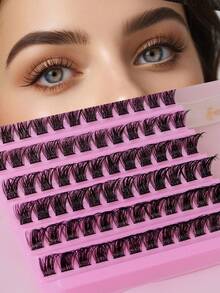 200pcs W02 Hot Melt DIY 8-16mm Cross Natural Dense Cluster Eyelash Extensions For Professional Lash Artist - View 1