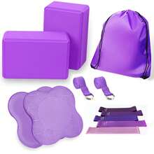 2pcs/5pcs/12pcs Yoga Bricks, Pilates Bricks, 2-Pack Yoga Bricks, Foam Yoga Bricks - Supportive Latex-Free EVA Foam - Soft Non-Slip Surface With Beveled Edge Design, Suitable For Yoga, Pilates, Meditation - Provides Stability, Balance, Deepens Stretching - Multicolor - View 12