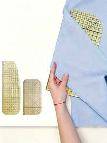 1 buah Alat Jahit Akrilik Multi-Ukuran, Digunakan untuk Menandai Posisi Jahitan dan Memasang Benang. Dilengkapi dengan Desain Melengkung, Lurus, dan Sudut Ganda Universal, Cocok untuk Menandai dan Menyetrika Kaki Celana, Kelim, Manset, dan Kerah. - Beraneka warna - View 2