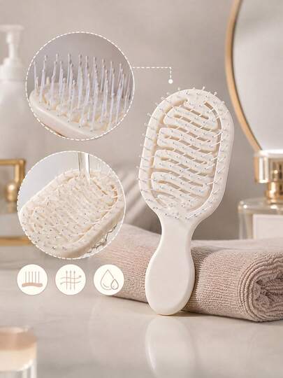 2pcs Mini Ivory Hollow Portable Styling Combs, Salon Hairdressing Travel Essential Grooming Tool Accessories, Unisex, Suitable For Dry & Wet Hair, Multi-Functional Hair Combs, Fit All Hair Types, Room Decor, Autumn Home Decor, Christmas Home Decor, Home Decor & Accessories, Office Decor, Girls Birthday Decor, 2026 Christmas Decorations, Bedroom Wall Decor, Home , Decorative Style, Kitchen Decor, 2026 Christmas Decorations