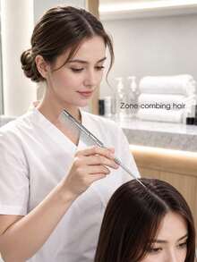 1pc Aluminum Tail Comb - Essential Anti-Static Hair Tool For Summer Travel And Back To School, Salon-Grade Lightweight Detangling Comb, Suitable For Hairstylists And Daily Use - A - View 4